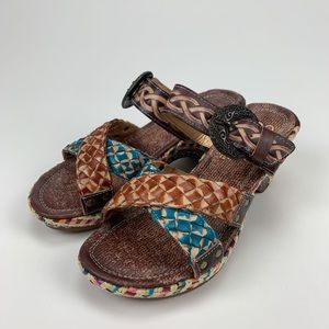 Elite by corkys Womens sleepy wedge brown sandals6